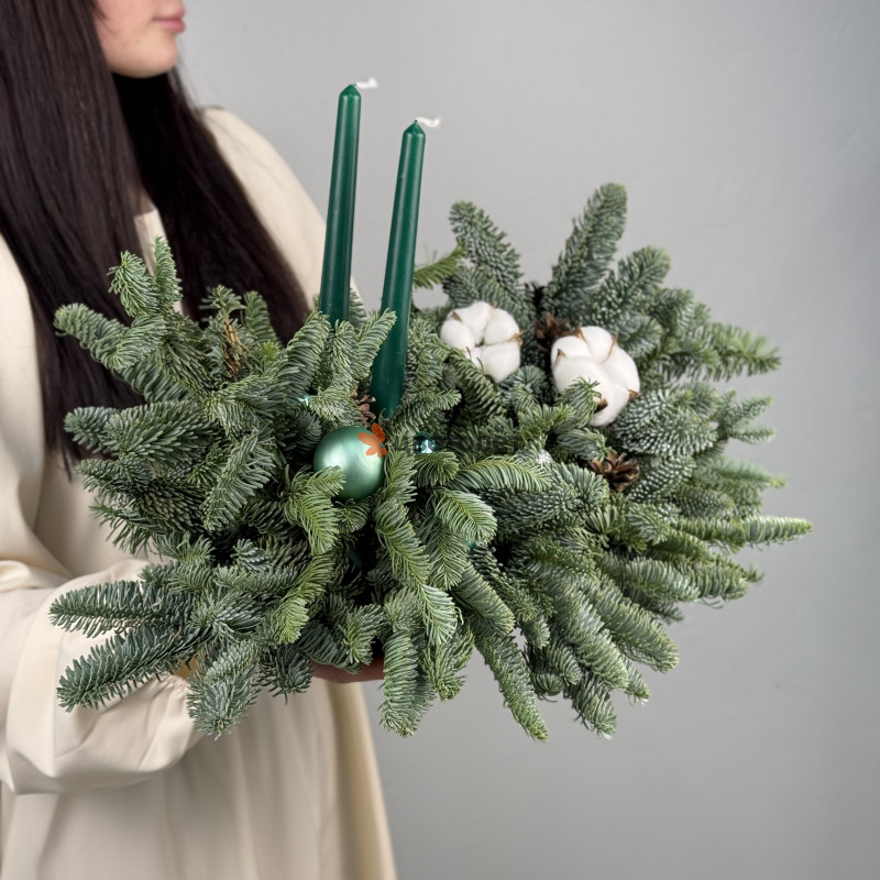 Новогодняя композиция на стол